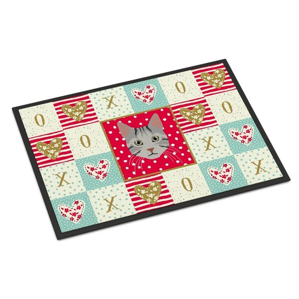 Carolines Treasures 18 x 27 in. Egyptian Mau Cat Love Indoor or Outdoor Mat CK5114MAT - main